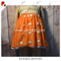 JannyBB spaghetti strap orange dots girls dress